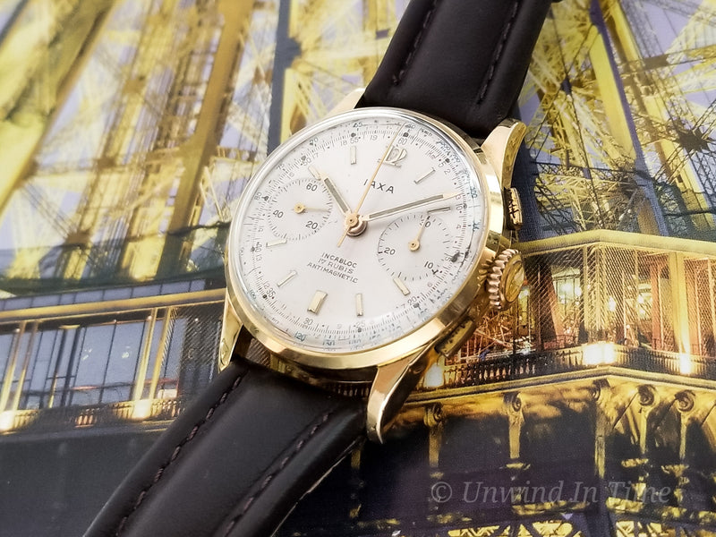 18K Solid Gold Iaxa Landeron 49 Chronograph