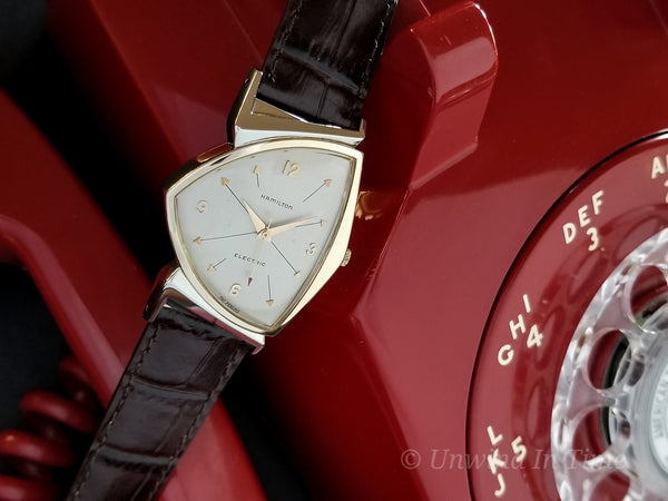 Hamilton Electric Silver Cross Hatch Dial Pacer