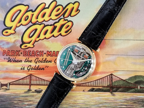 Bulova Accutron 14K Yellow Gold Floating Lugs Spaceview