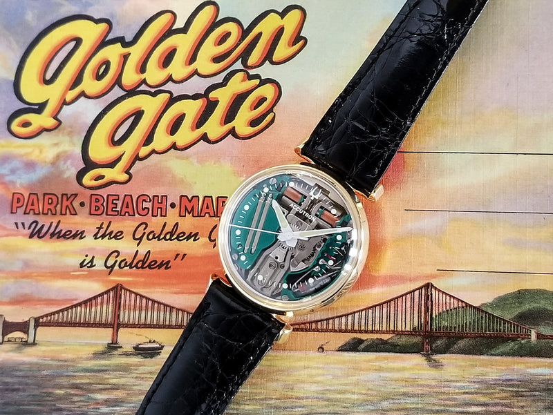 Bulova Accutron 14K Yellow Gold Floating Lugs Spaceview