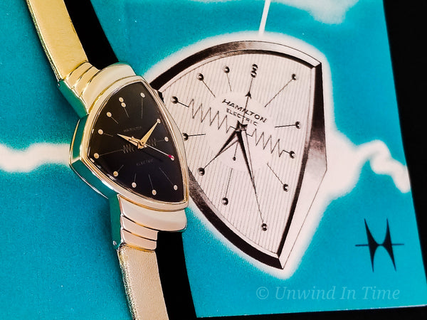 Hamilton Electric 14K Ventura Black Dial