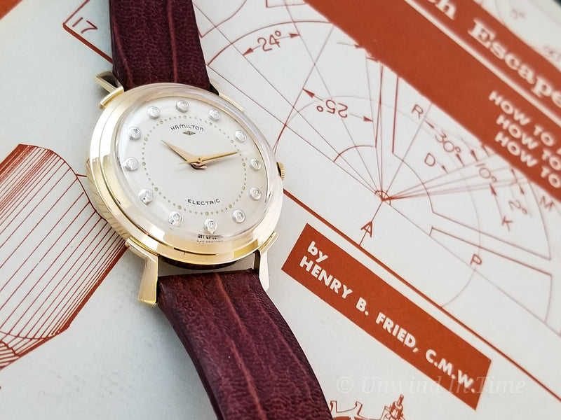 Hamilton Electric 14K Diamond Dial Van Horn Vintage Watch