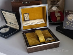 Bulova Accutron Wood Grain Vintage Watch Box