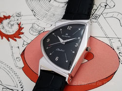 Hamilton Electric Custom Rhodium Black Pacer Ventage Watch 

