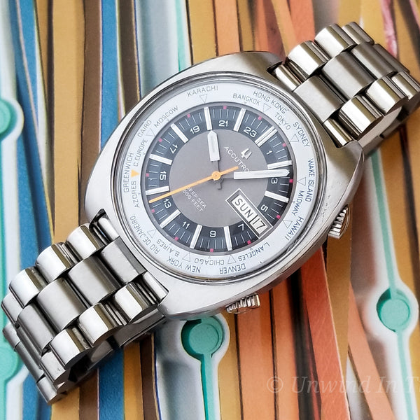 Bulova Watch Bulova Accutron Deep Sea 666 Diver World Time