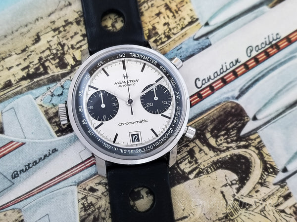 Hamilton Chrono-Matic "A" Caliber 11 Automatic Panda Vintage Watch
