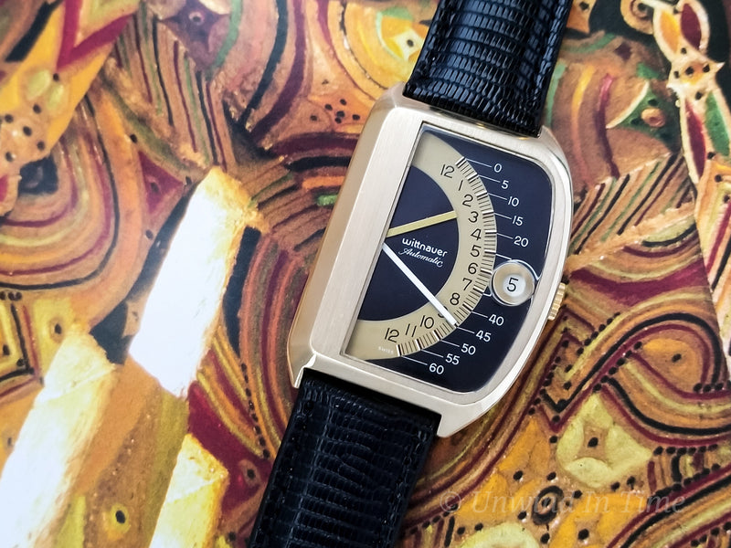 Wittnauer Futurama Black Dial Vintage Watch