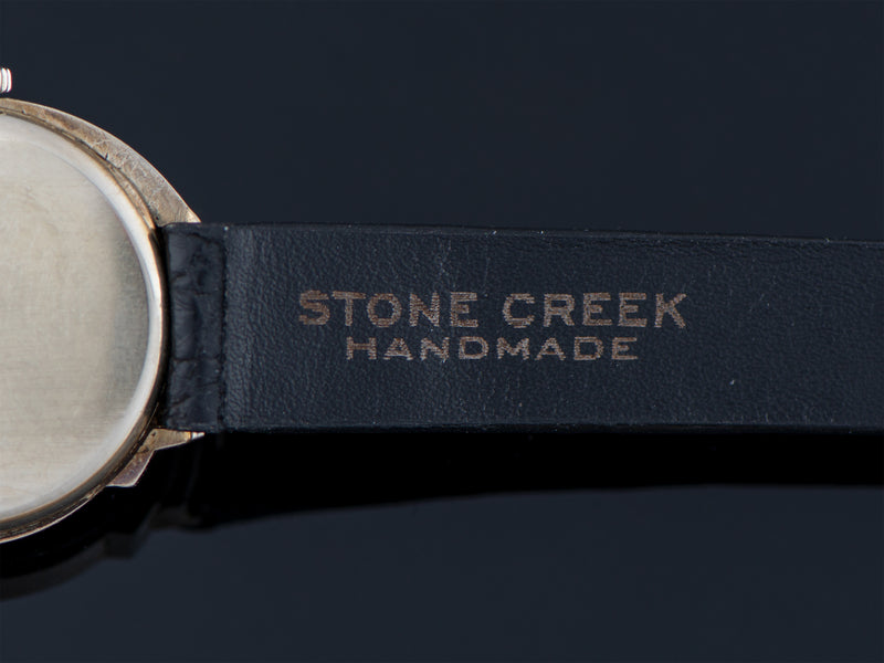 Superb custom made Genuine Crocodile black strap, Made By Stone Creek