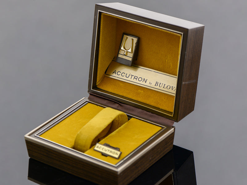 Bulova Accutron Wood Grain Vintage Watch Box