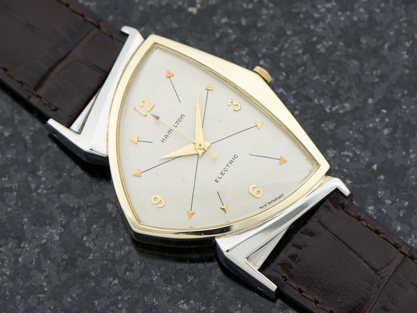 Hamilton Electric Silver Cross Hatch Dial Pacer