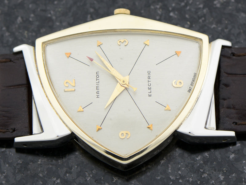 Hamilton Electric Silver Cross Hatch Dial Pacer