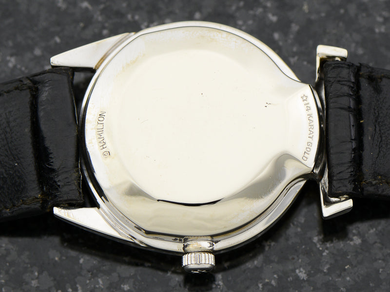 Hamilton Electric Polaris II 14K White Gold Watch Case Back