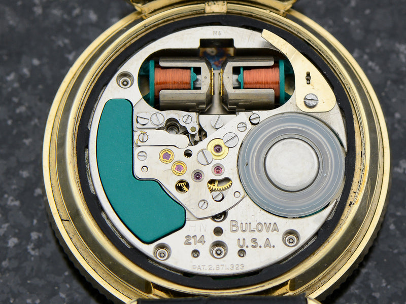 Bulova Accutron Astronaut 14K Bezel Vintage Watch Movement