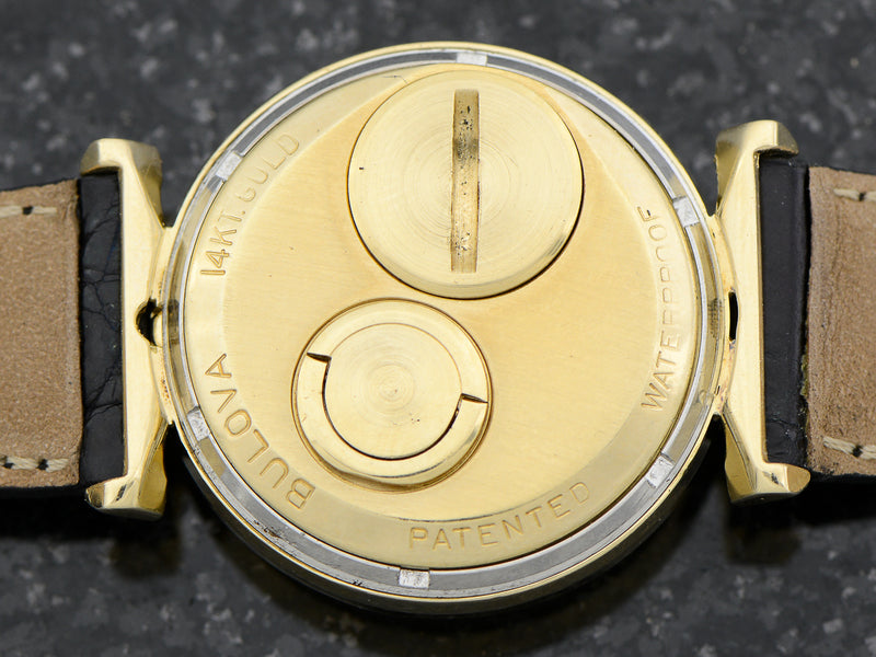 Bulova Accutron Spaceview Floating Lugs 14K Yellow Gold