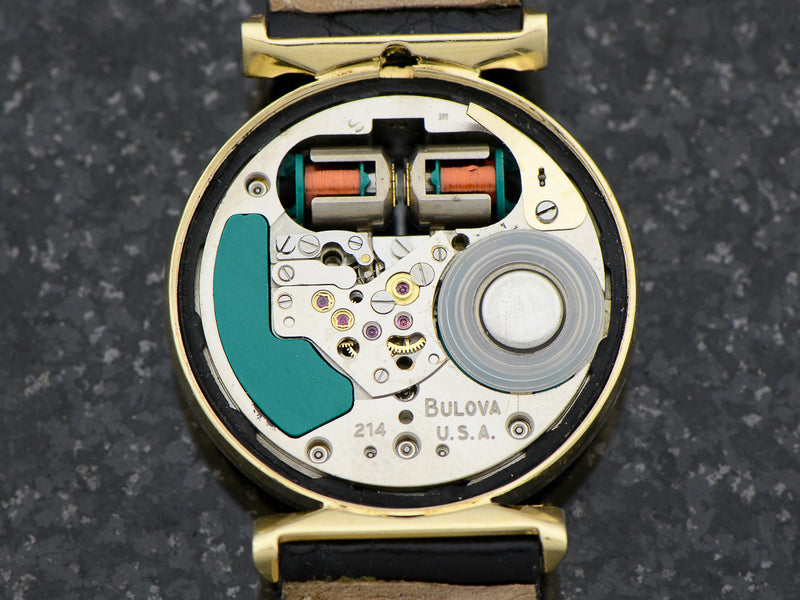 Bulova Accutron 14K Yellow Gold Floating Lugs Spaceview Watch Movement