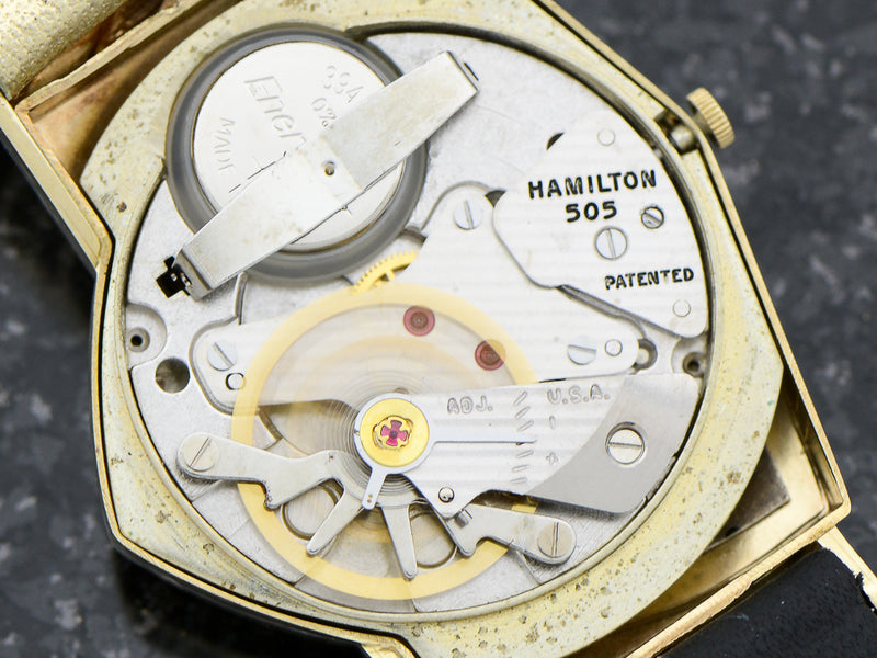 Hamilton Electric 14K Ventura Black Dial