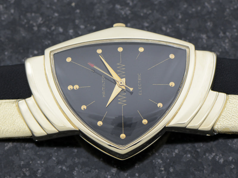 Hamilton Electric 14K Ventura Black Dial