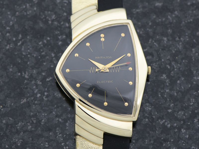 Hamilton Electric 14K Ventura Black Dial