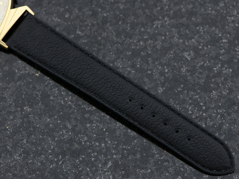 Brand New Genuine Leather Black Buffalo Grain Band with matching gold tone buckle
