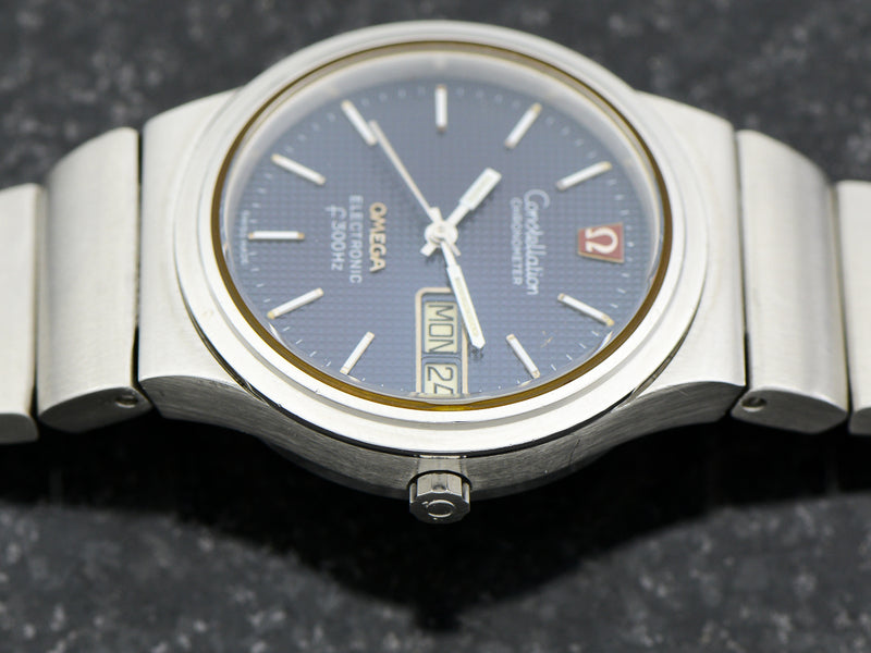 Omega Steel Constellation Chronometer f300 Tuning Fork & Bracelet