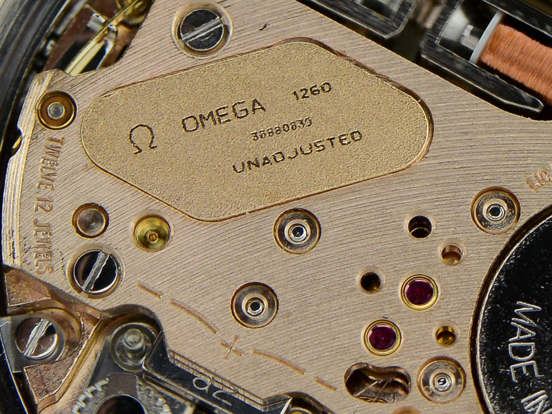Omega Steel Constellation Chronometer f300 Tuning Fork Movement Close Up