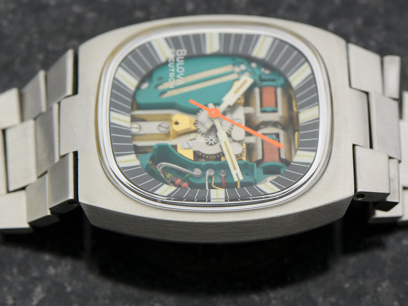 Bulova Accutron Spaceview Steel Double Cushion "T" Watch With Original Bracelet