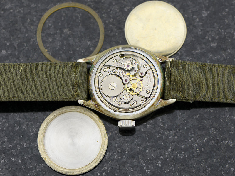 Bulova A-11 Air Force World War II Military Hacking Vintage Watch Case Back