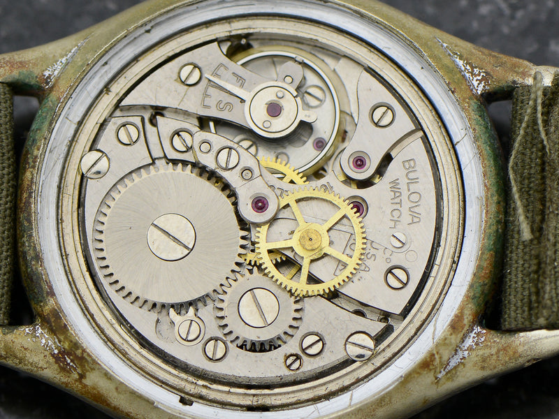Bulova A-11 Air Force World War II Military Hacking Vintage Watch Movement