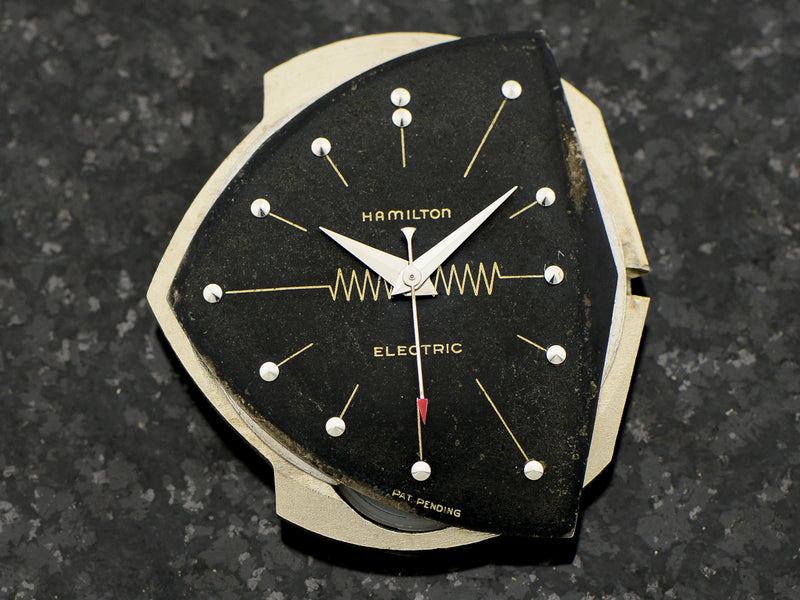 Hamilton Electric 14K White Gold Ventura Original Black Dial