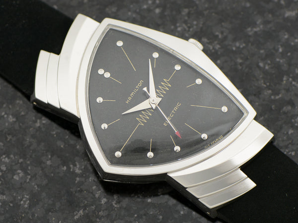 Hamilton Electric 14K White Gold Ventura Original Black Dial