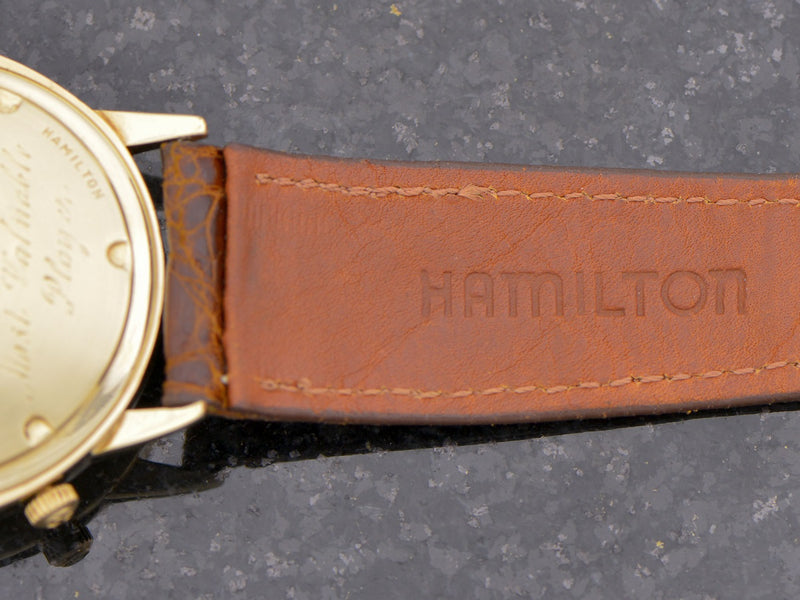 New Old Stock Genuine Crocodile Hamilton Band with Hamilton Marked Gold Filled Buckle