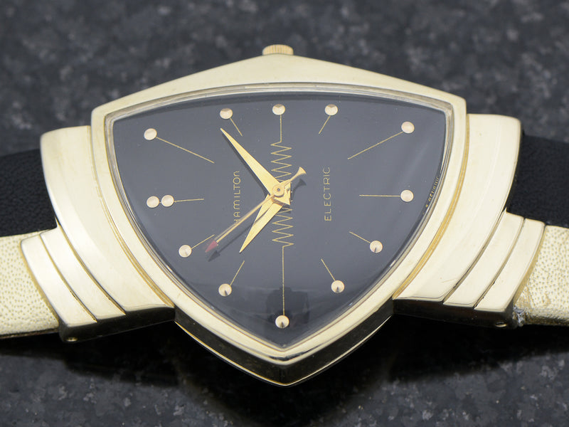 Hamilton Electric 14K Ventura Black Dial