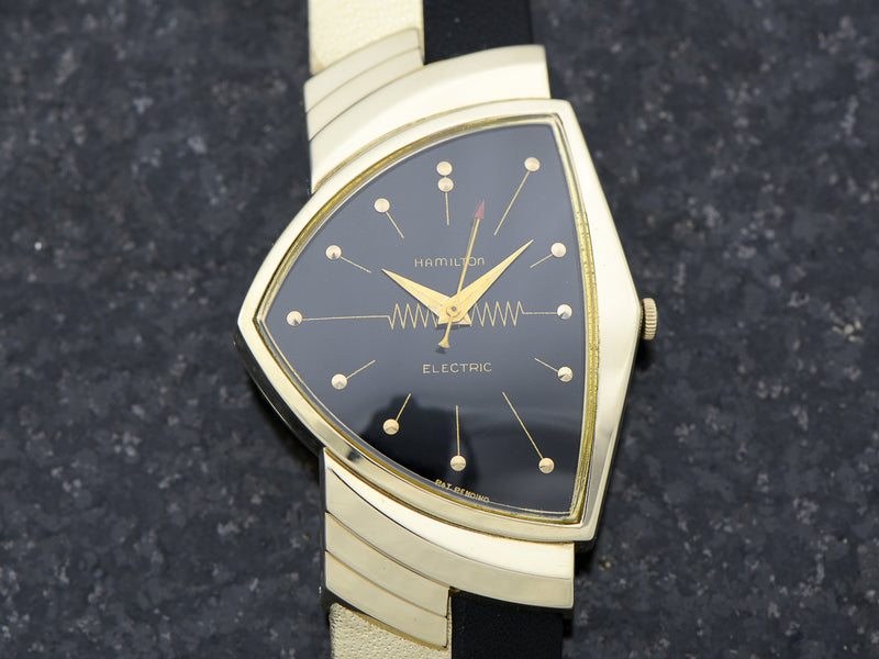Hamilton Electric 14K Ventura Black Dial