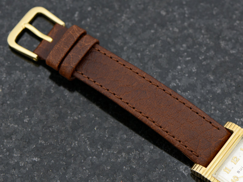 Brand new genuine leather Brown Band with matching Gold Colored Buckle