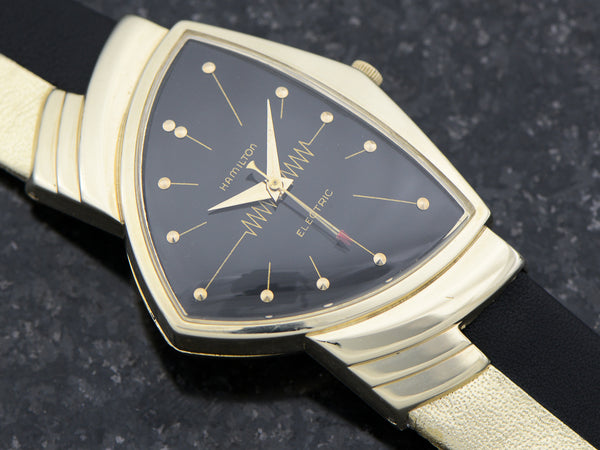 Hamilton Electric 14K Ventura Black Dial