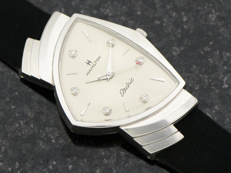 Hamilton Electric 14K White Gold Diamond Dial Ventura