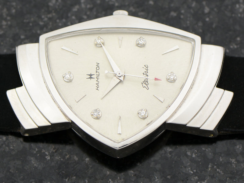 Hamilton Electric 14K White Gold Diamond Dial Ventura