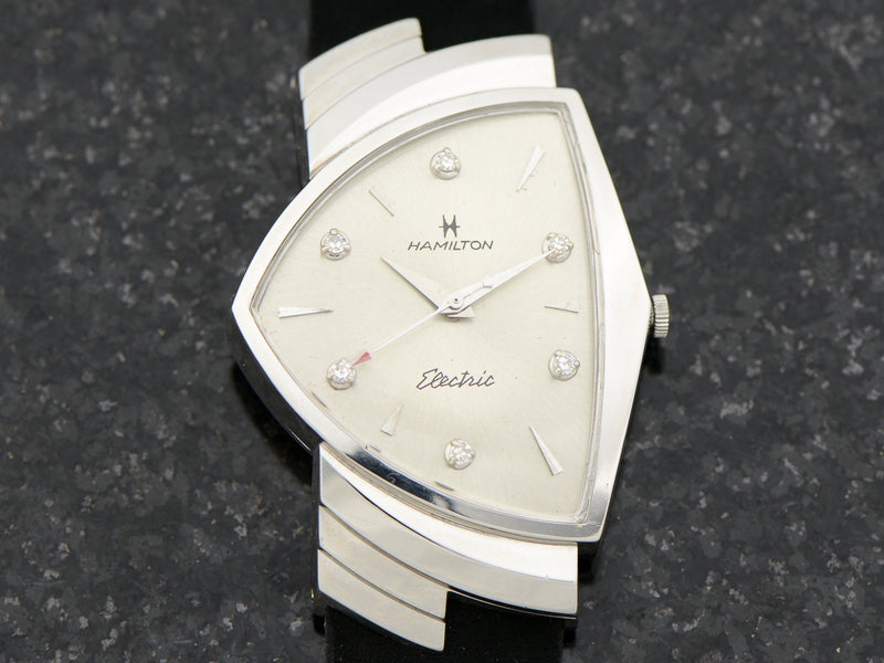 Hamilton Electric 14K White Gold Diamond Dial Ventura