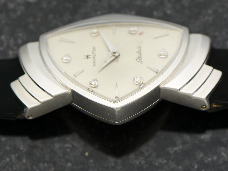 Hamilton Electric 14K White Gold Diamond Dial Ventura