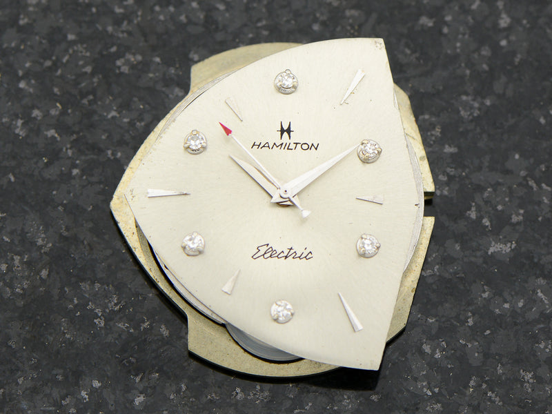 Hamilton Electric 14K White Gold Diamond Dial Ventura
