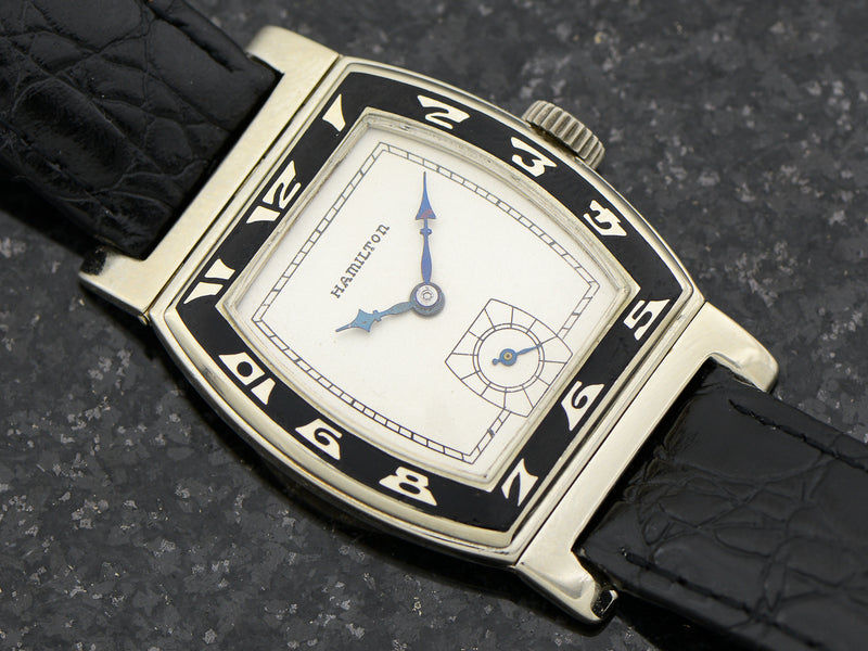 Hamilton 14K White Gold Coronado Vintage 1920's Watch