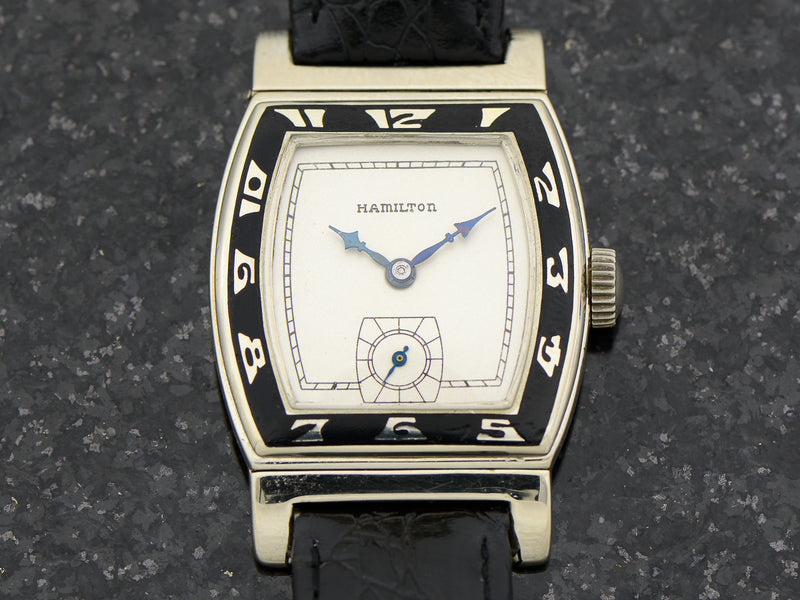 Hamilton 14K White Gold Coronado Vintage 1920's Watch