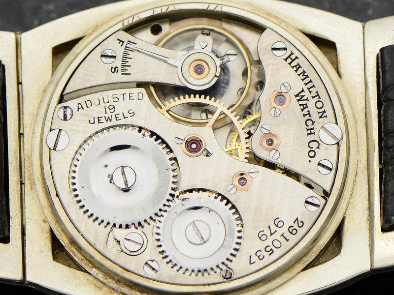 Hamilton 14K White Gold Coronado Vintage 1920's Watch Movement