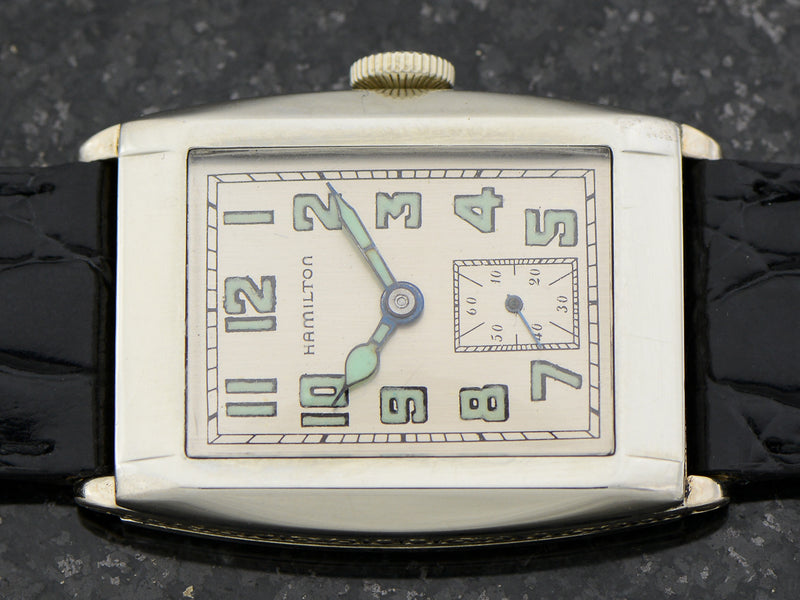 Hamilton Gladstone 14K White Gold Filled Watch