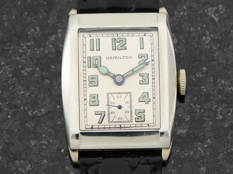 Hamilton Gladstone 14K White Gold Filled Watch