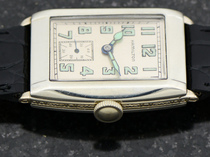 Hamilton Gladstone 14K White Gold Filled Watch