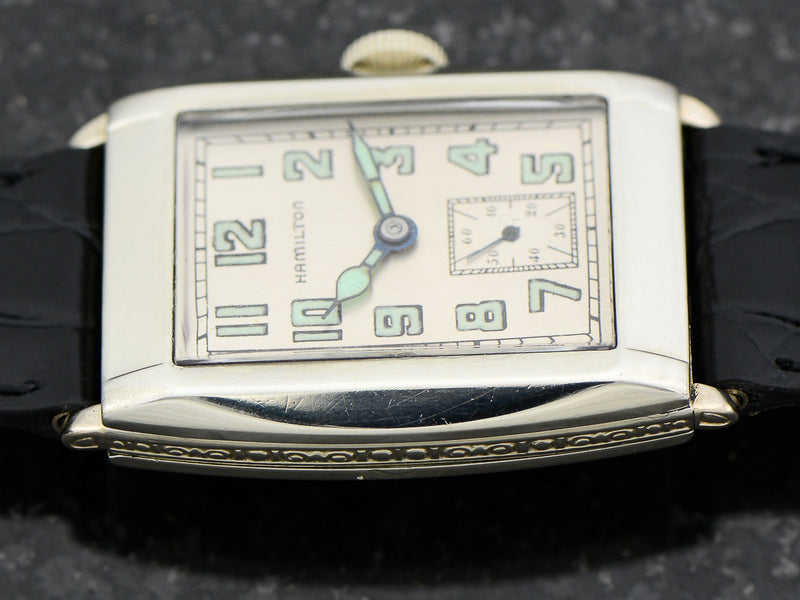 Hamilton Gladstone 14K White Gold Filled Watch