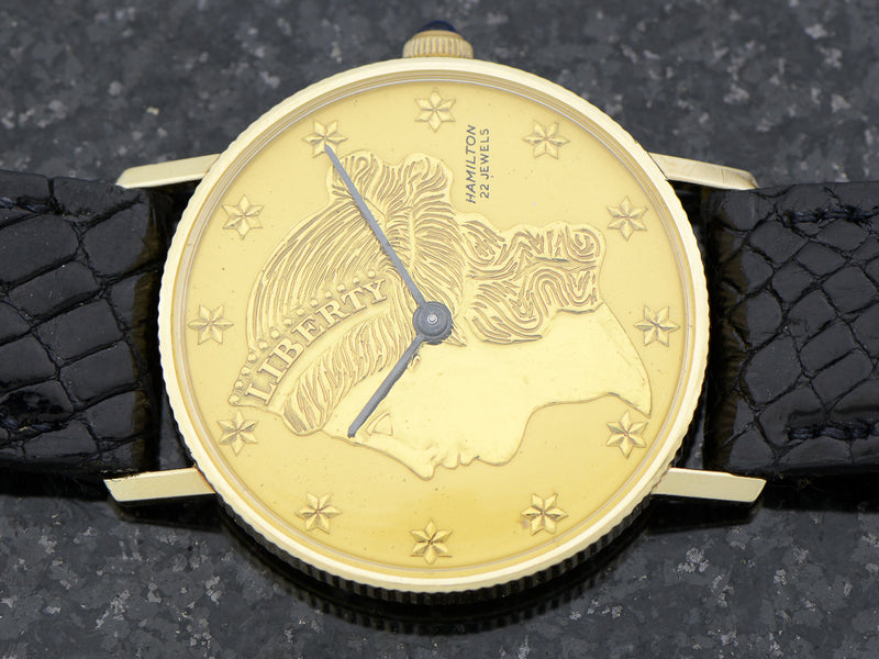 Hamilton 14K Liberty Coin Vintage Watch 