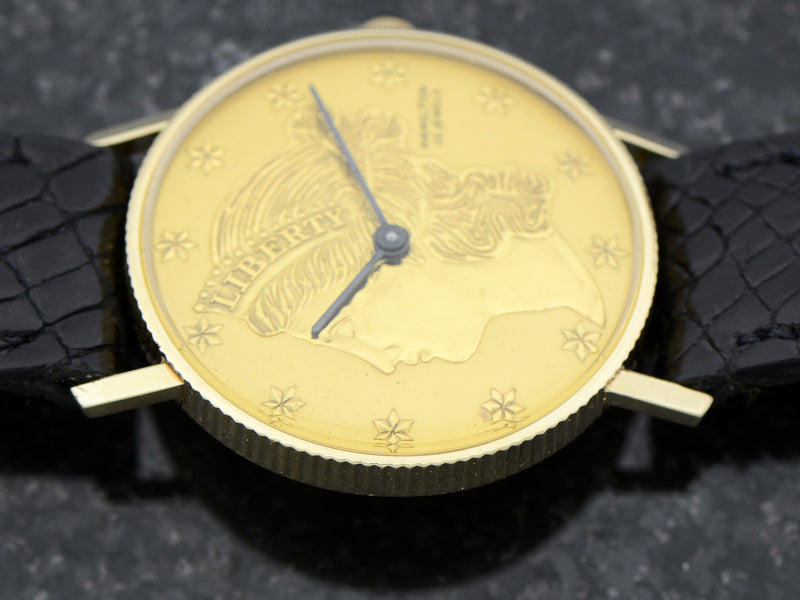 Hamilton 14K Liberty Coin Vintage Watch 