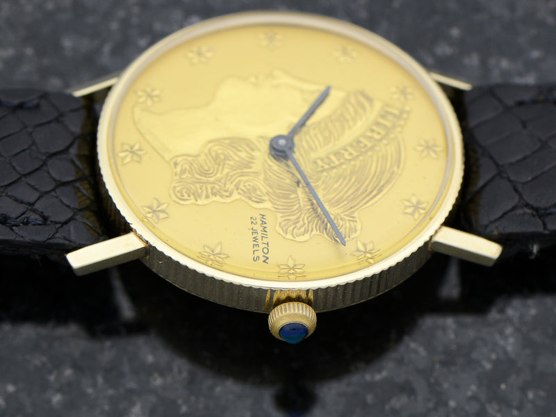 Hamilton 14K Liberty Coin Vintage Watch 